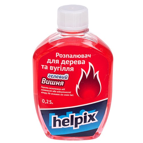 Розпалювач гелевий HELPIX для дерева та вугілля 250 мл вишня