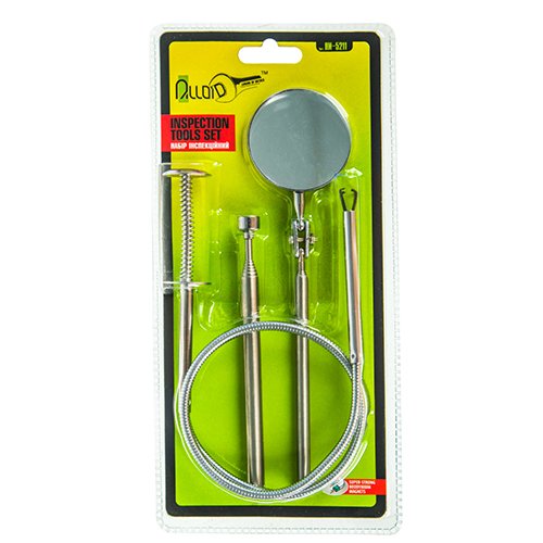 Набір інспекційний Alloid НІ-5211: дзеркало, магнітне та кігтьове захоплення, 3 пр.