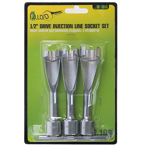 Набір ключів для паливних з'єднань Alloid НК-3050, 3 пр., 14–19 мм, 1/2" DR