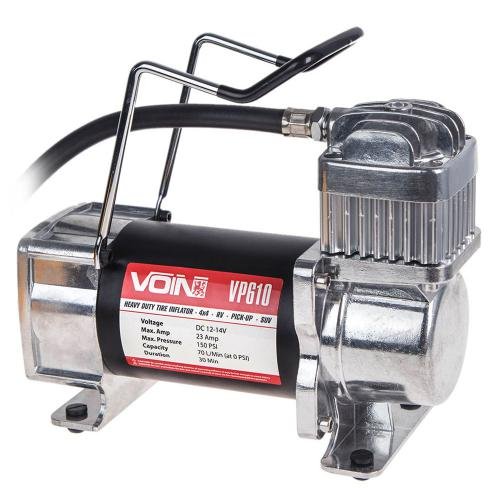 Автомобільний компресор VOIN VP-610 150 PSI 70 л/хв з клемами