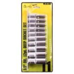 Alloid. Набір голівок високих 1/2" на планці, 10,11,12,13,14,17,19,21,22,24 mm. 11 предм.12гр