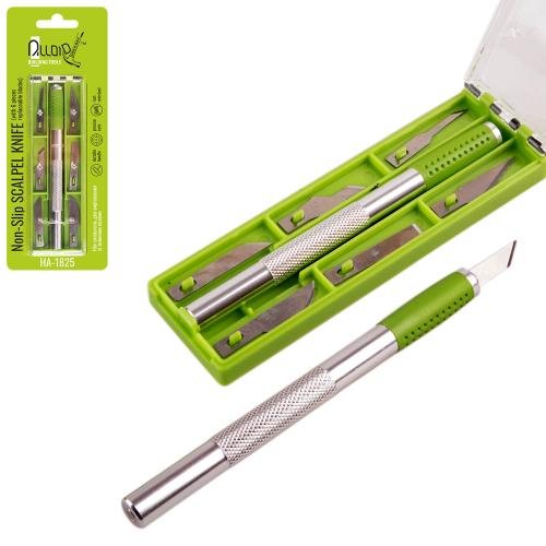 Ніж-скальпель Alloid НА-1825 з лезами SK5, 6 шт