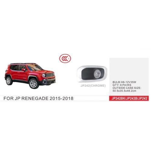 Протитуманні фари Jeep Renegade 2015–2018 JP-242 H8 Chrome 35 Вт