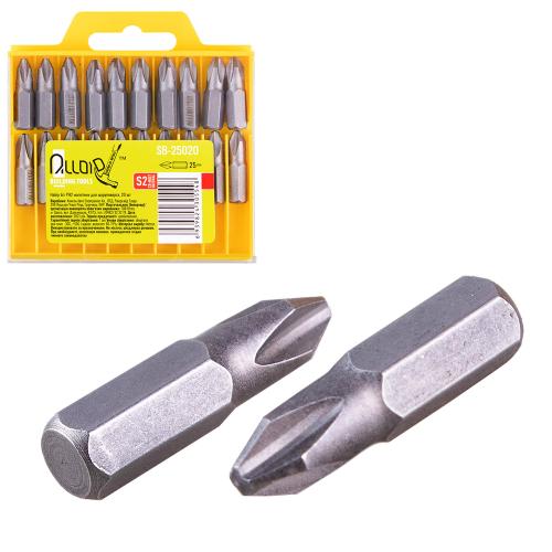 Набір біт магнітних Alloid PH2 25 мм S2, 20 шт