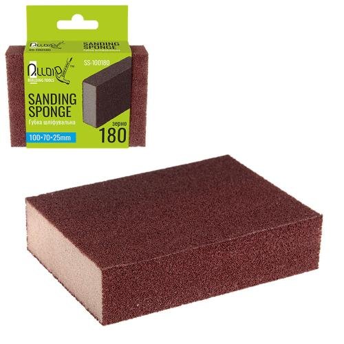 453419 Губка шліфувальна 100х70х25мм, зерно 180, Alloid - Зображення 1