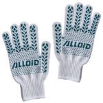 Рукавички трикотажні з ПВХ бiлi, 7 кл 91 г (без етикетки) "ALLOID"