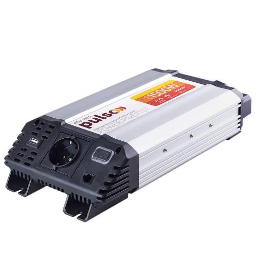 Інвертор PULSO IMU-1520 12V→220V 1500W | Модифікована синусоїда, USB 5V/2A