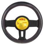 Чохол на кермо VLOD-L941 BK/RD M чорний/БО/шкіра один шов