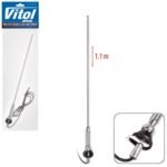 Антена врізна телескоп 61312 хром/3 секції-1,1м/кульок