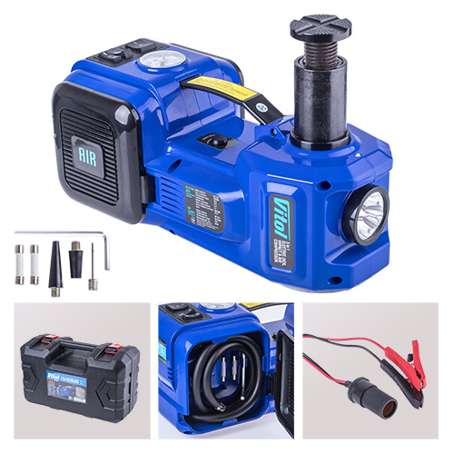 Набір 2 в 1: електрогідравлічний домкрат Vitol HF01-A 2 т, 12 В + компресор 35 л/хв Набір 2 в 1 Vitol HF01-A: електродомкрат 2 т + компресор 35 л/хв