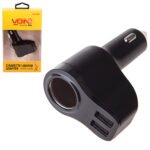 Подовжувач прикурювача VOIN 1 вихід + 2USB 2400mA 12/24V SC-1528С