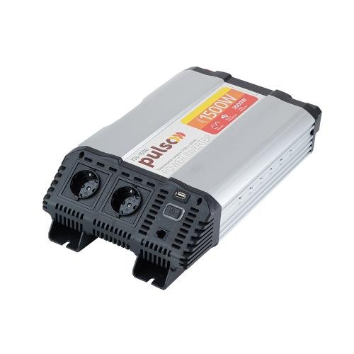 Інвертор PULSO ISU-1500 12V→220V 1500W | Чиста синусоїда, USB 5V/2A