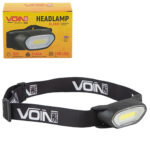 Ліхтар налобний VOIN VL-9037, LED COB 80Lm /2xAAA (не в комплекті)