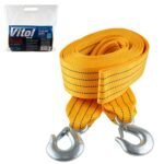 Трос буксирувальний ТР-119-8-1 8т стрічка 75мм х 6,0м помаранч/2 гаки