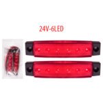 Ліхтар габаритний BL-64906RD 12-24V/6LED/96х20mm/2шт