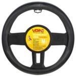 Чохол на кермо VLOD-L948 BK M чорний/БО/шкіра один шов