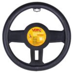 Чохол на кермо VLOD L2171 M шкіряний чорний один шов