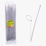 Хомут пластиковий Alloid 4.8 х 400 100 шт./уп. cірий