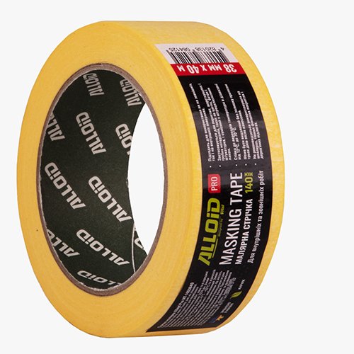 Стрічка малярська Alloid Pro MT-1403840, 38 мм × 40 м, 140 мкм, УФ-стійка