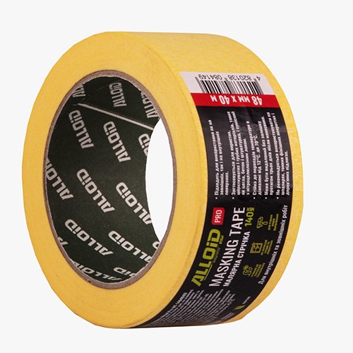 Стрічка малярна Alloid Pro 48 мм × 40 м, 140 мкм, без залишків клею