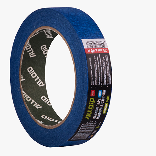 466622 Alloid Pro. Стрічка малярська фасадна синя 24мм х 40м, 140мкм - Зображення 1