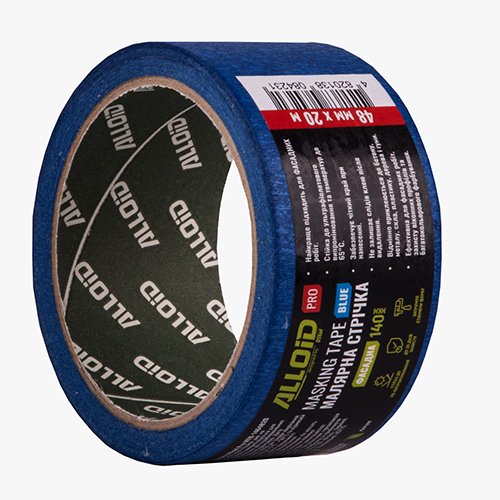 Фасадна малярська стрічка Alloid Pro 48 мм × 20 м, 140 мкм
