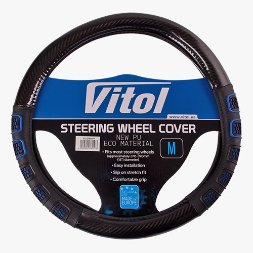 Чохол на кермо Vitol VLU-2310001 M 37–39 см чорний