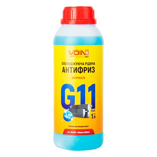 Антифриз VOIN G11 Blue 1 л — силікатна охолоджувальна рідина для двигуна