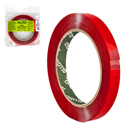 Двосторонній акриловий скотч Alloid 12 мм × 5 м, прозорий