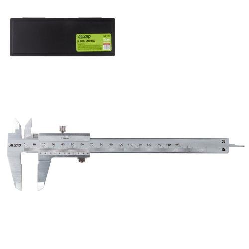 Штангенциркуль Alloid PVC-0370, 150 мм, точність 0,02 мм, нержавіюча сталь