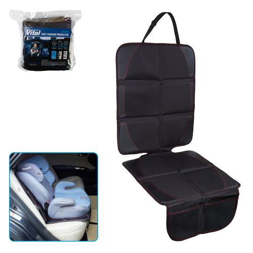 Килимок захисний під автокрісло 122×48 см чорний, протиковзкий