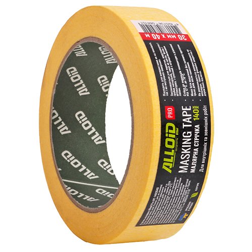 Малярська стрічка Alloid Pro 30 мм × 40 м 140 мкм