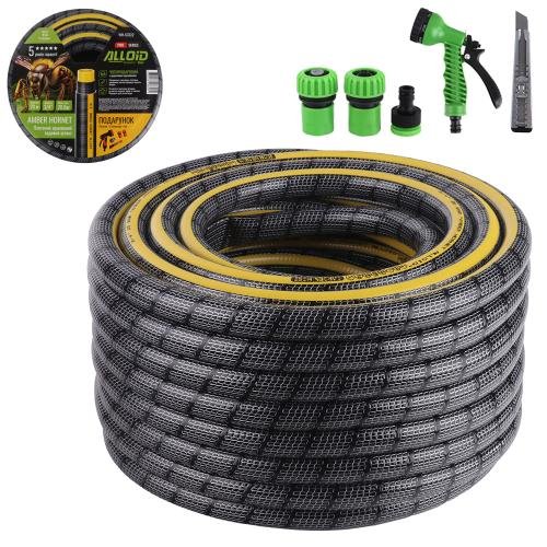 Шланг садовий армований Alloid Pro Amber Hornett 3/4″ 20 м 4-шаровий Шланг садовий Alloid Pro Amber Hornett 3/4″ 20 м 4-шаровий