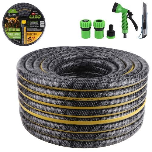Шланг садовий армований Alloid Pro Amber Hornett 3/4" 30 м, 4-шаровий