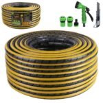 Шланг армований 4-х шаровий, "Amber Hornett" 3/4" 50 м + подарунок пістолет, 2 конектори, адаптор і ніж,  Alloid Pro