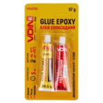 Клей епоксидний VOIN двокомпонентний чорний+білий 57 гр