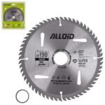 Диск пиляльний по дереву з твердосплавними напайками 190х30/25,4мм, 60 зубів Alloid