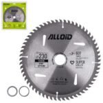 Диск пиляльний по дереву з твердосплавними напайками 230х30/25,4/22,2мм, 60 зубів Alloid