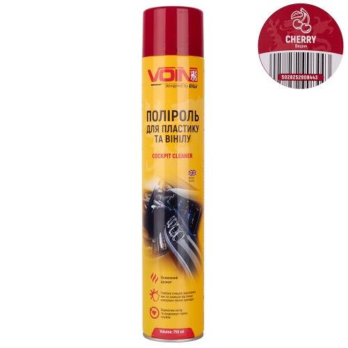 Поліроль для пластику та вінілу VOIN Cherry 750 мл, матовий ефект
