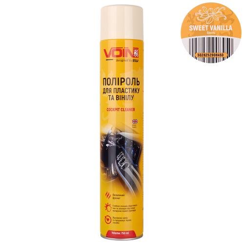 Поліроль для пластику та вінілу VOIN Sweet Vanilla 750 мл, матовий ефект