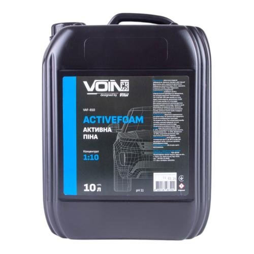 Активна автошампунь-піна VOIN ActiveFoam 10 л (pH 11), концентрат 1:8–1:10