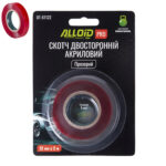 Alloid Pro. Скотч двосторонній 12мм х 2м прозорий 1мм, (блістер)