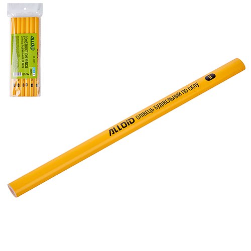 Олівець будівельний Alloid по склу 180 мм твердість R 12 шт у наборі