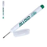 Маркер будівельний з довгим носиком зелений Alloid