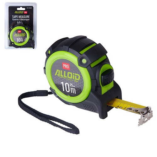 Рулетка з автостопом 10 м 25 мм Alloid Pro MT-741025