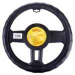 Чохол на кермо VLOD-L06 BK L чорний/БО/шкіра один шов