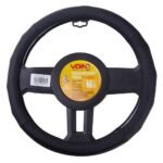 Чохол на кермо VLOD-L281 BK M чорний/БО/перф/шкіра