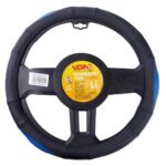 Чохол на кермо Voin VLOD-L285 BK/BL шкіра перфорована чорно-синій розмір L 39–41 см