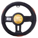 Чохол на кермо VLOD-L285 BK/BR L чорно-кор./БО/перф/шкіра