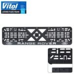 Автомобiльна рамка пiд номер з рельєфним написом RANGE ROVER